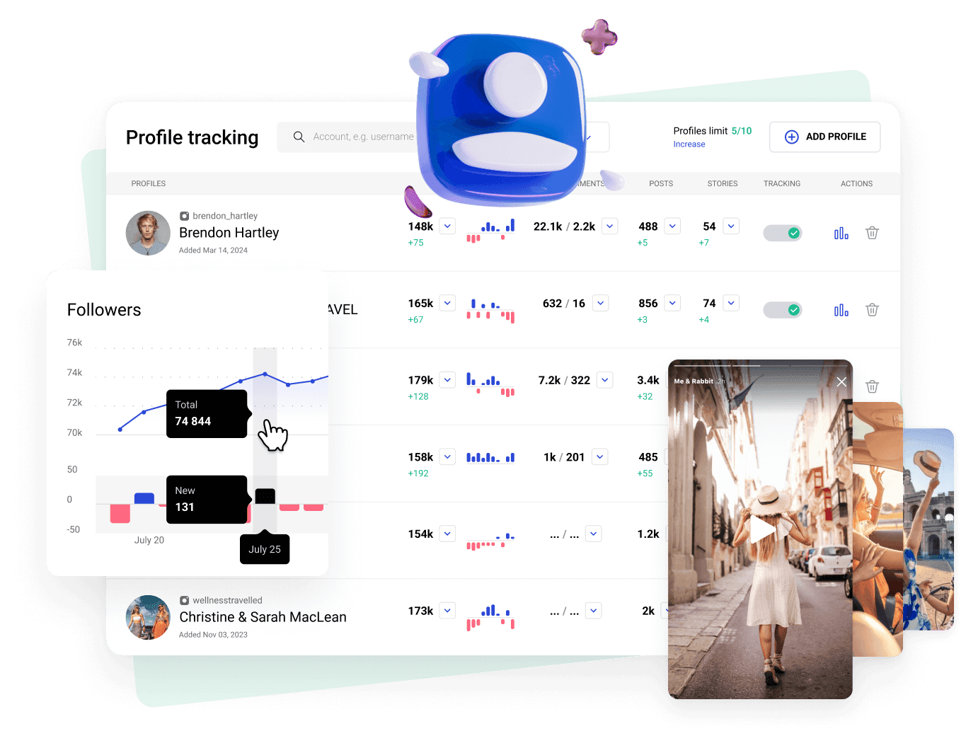 Instagram Follower & Influencer Tracker