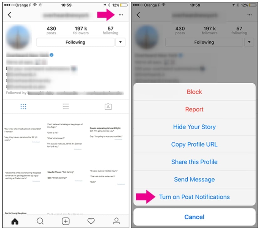 How to turn on notifications for Instagram posts screenshot 2