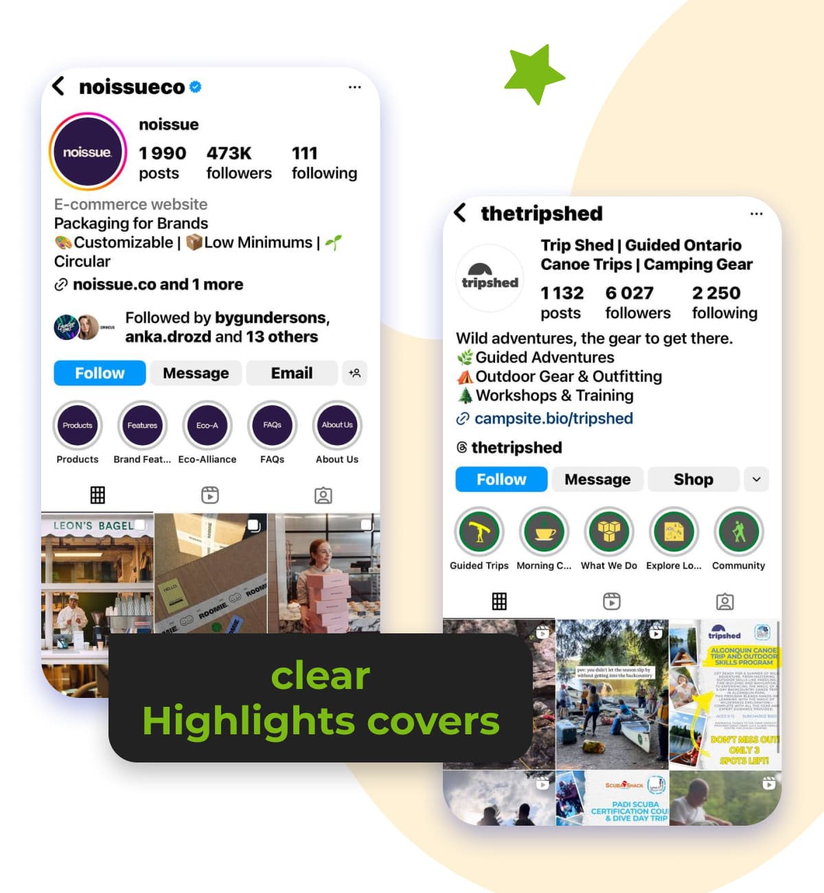 clear and simplistic highlights covers