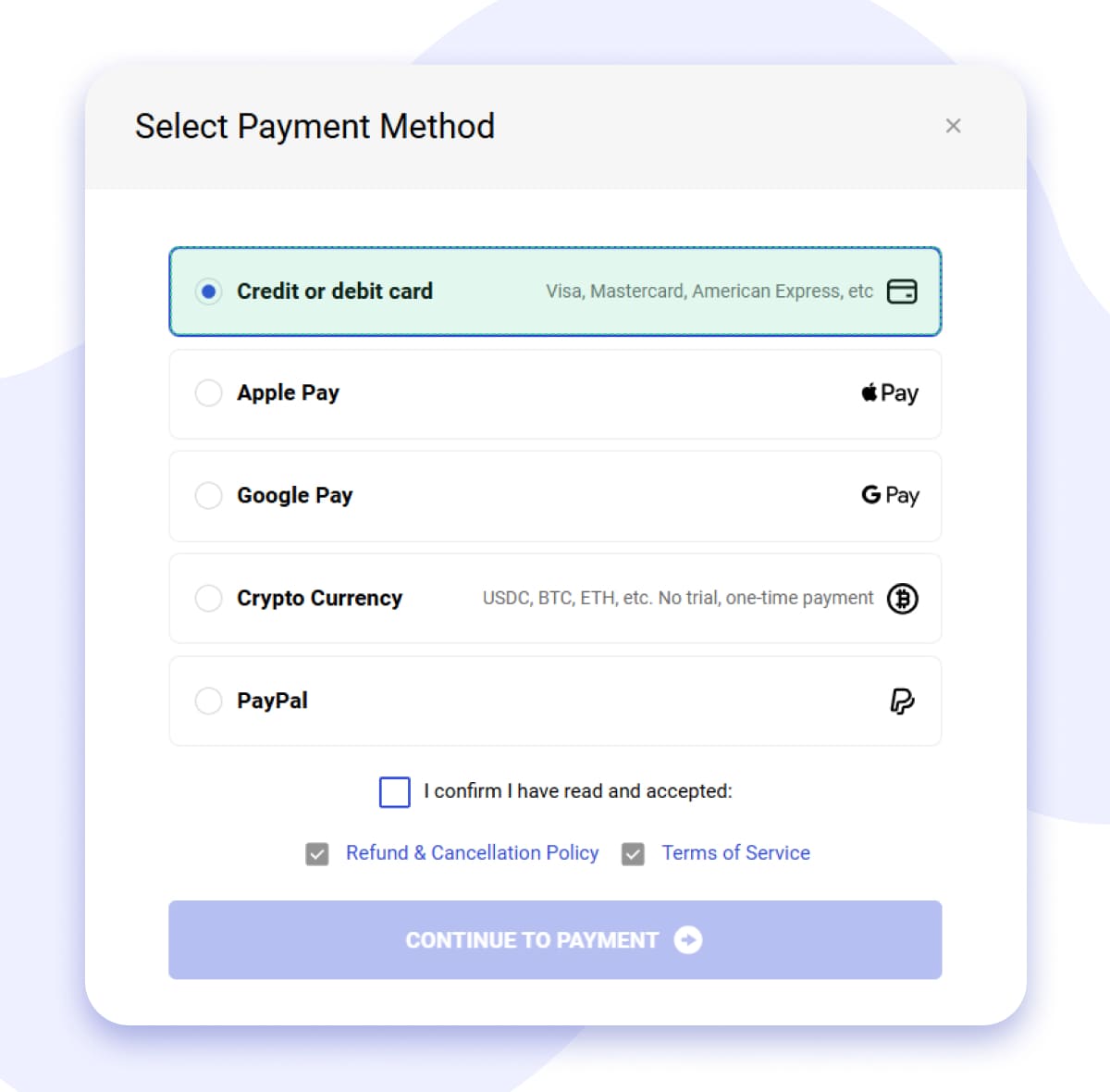 Payment Methods