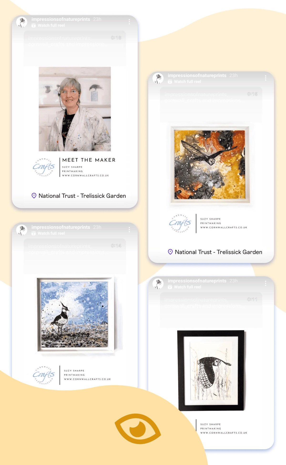sharing work in IG stories