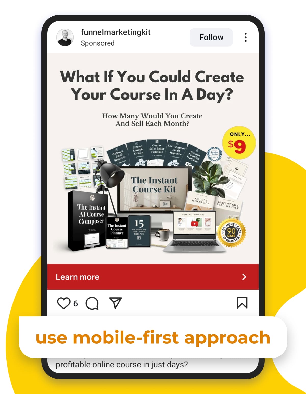 Instagram ads for mobile devices