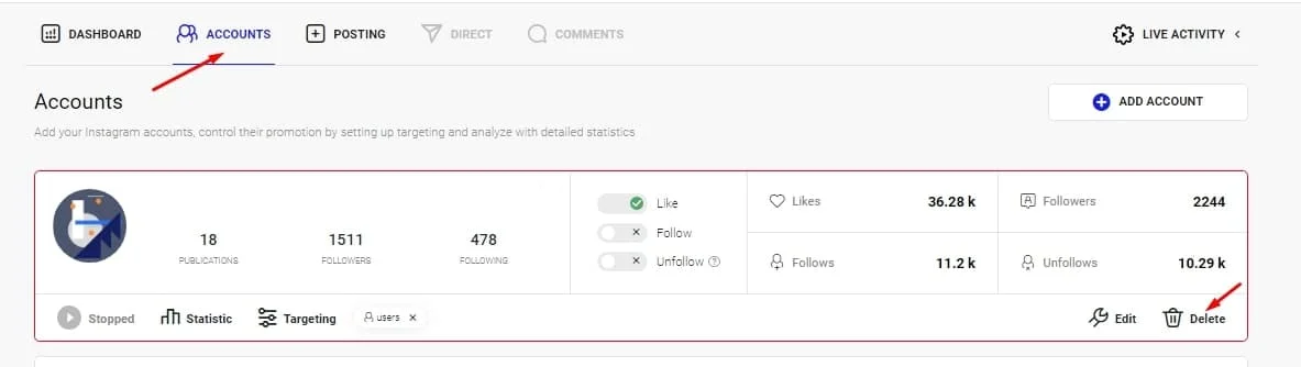 Go to your Dashboard -&gt; Profiles -&gt; Delete.