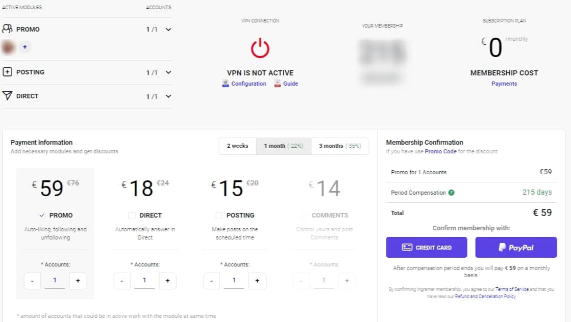 1. Go to &ldquo;My Profile&rdquo; page and select the module;