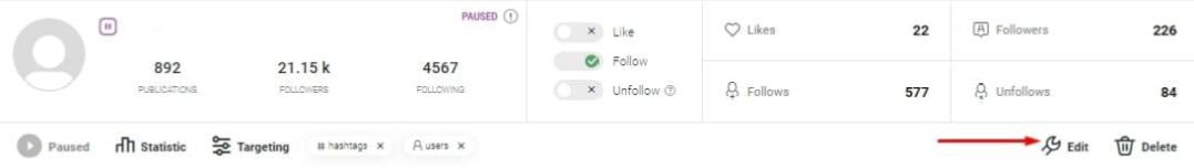 2. Renove a sua autorização no sistema Inflact (através de &quot;Editar&quot; na secção &quot;Contas&quot;);