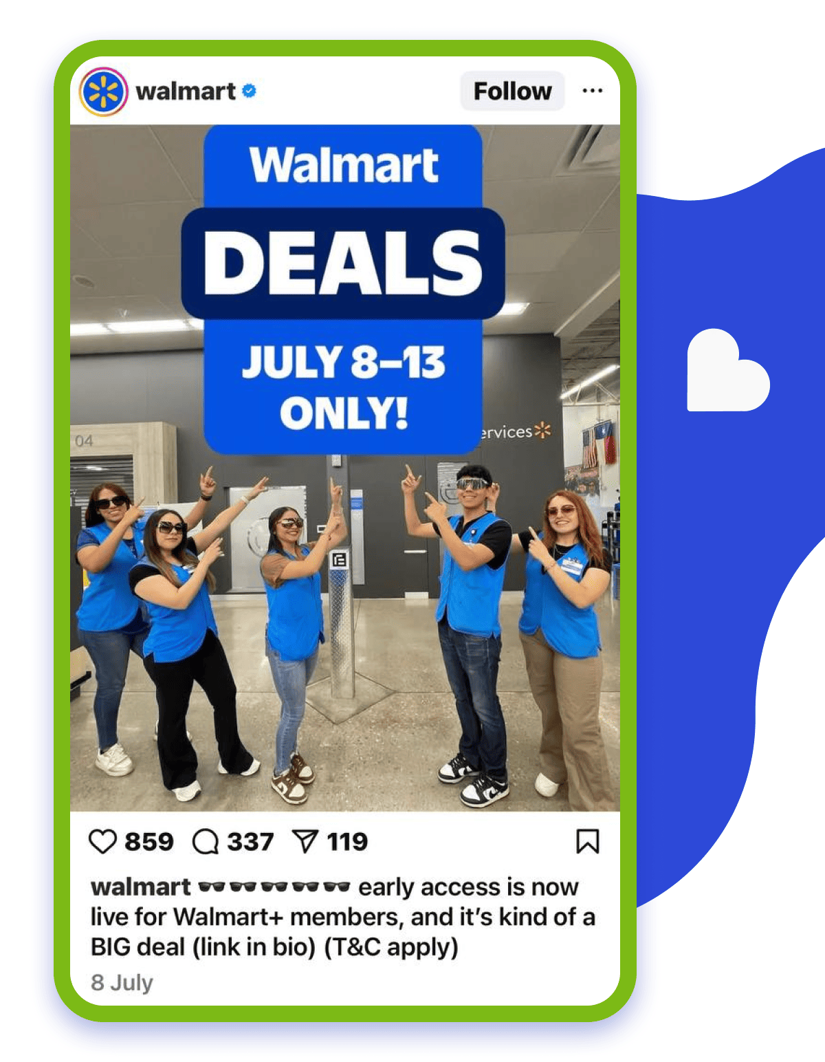 Walmart&rsquo;s sales on IG