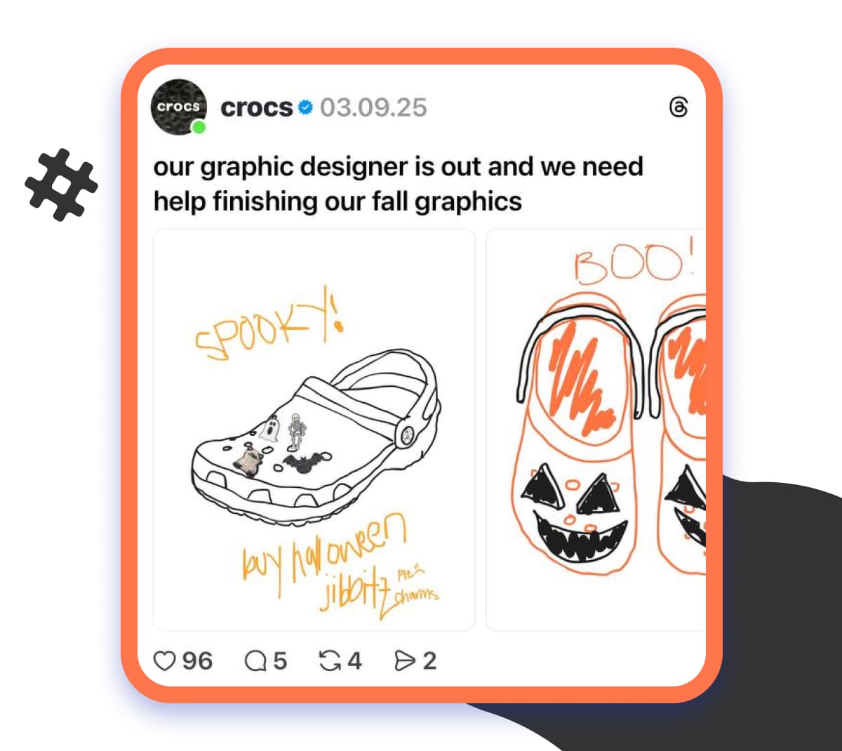 Crocs festive posts