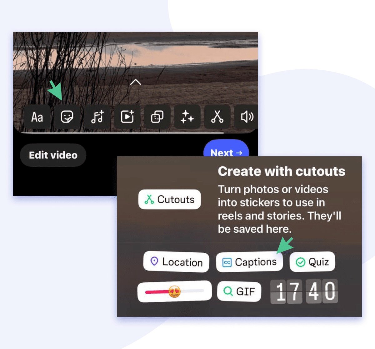 how to add captions to Reels