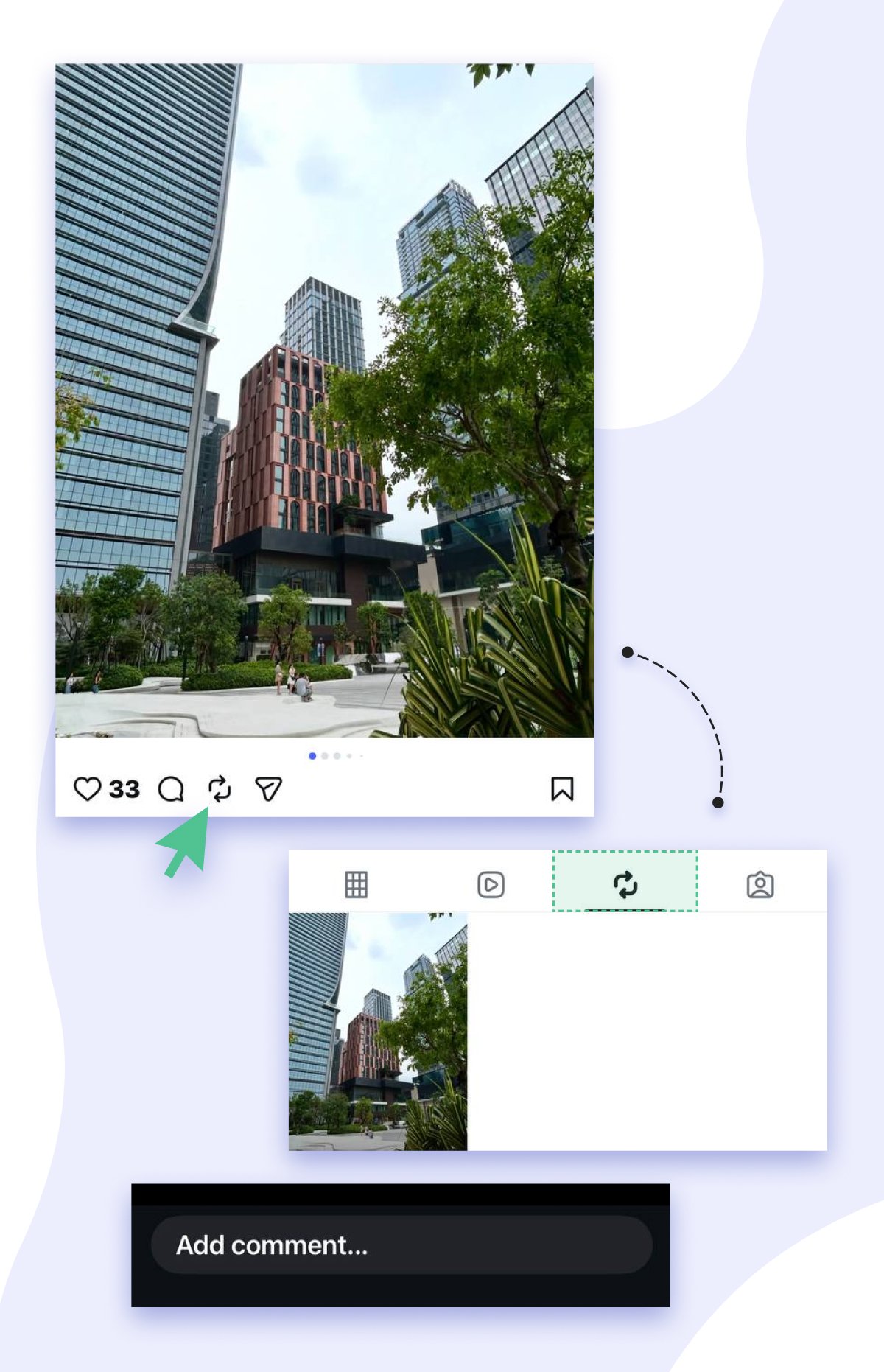 new reposting feature