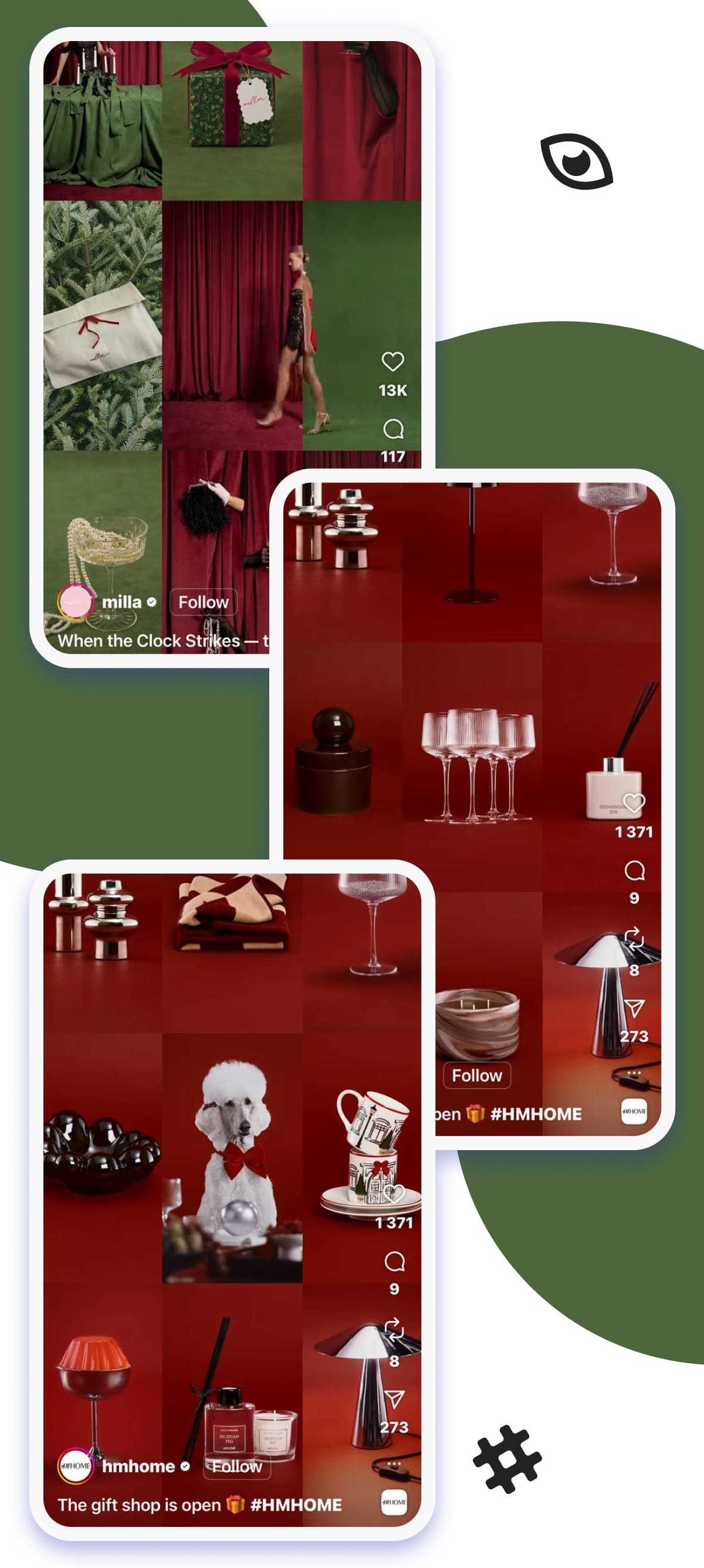 nine-frame Christmas Reel