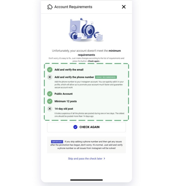 PREPARE YOUR ACCOUNT FOR THE PROMOTIO