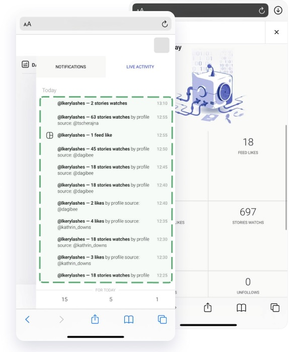 You will see these activity indicators in real time on the Promo dashboard.