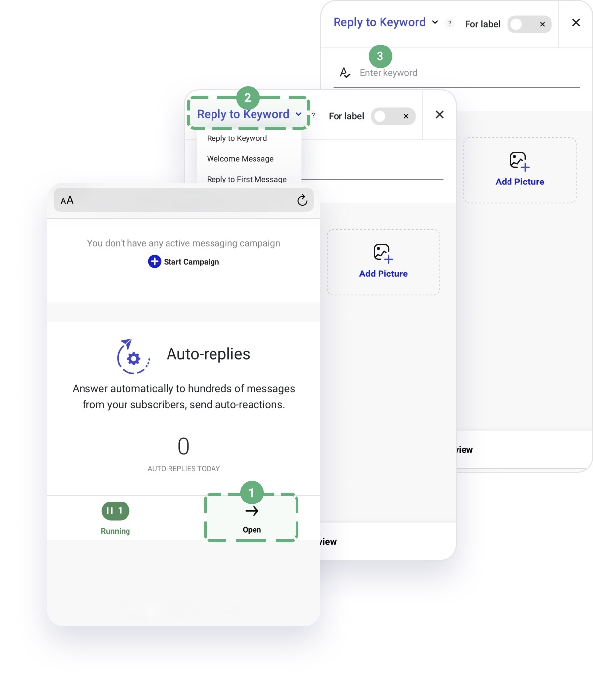 Tap Settings in the upper right-hand corner and add Language variations for your message.