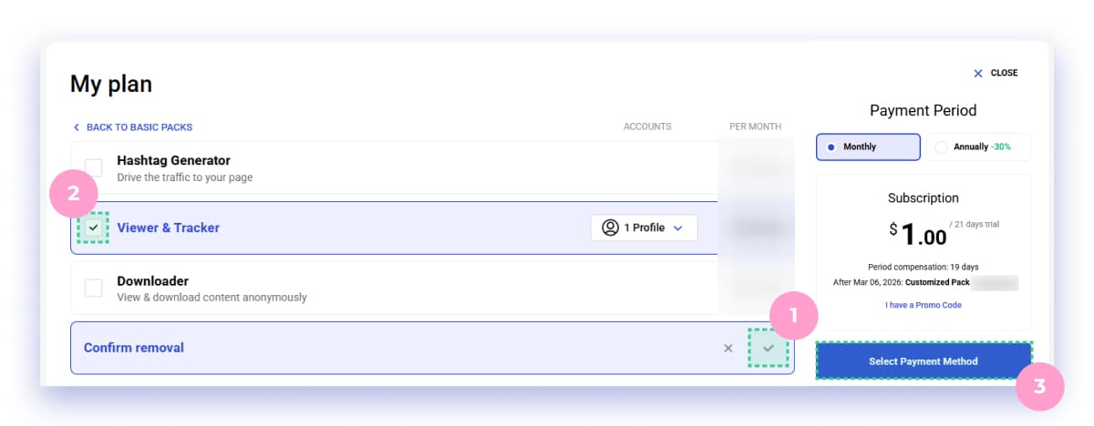 Switching to a different tool