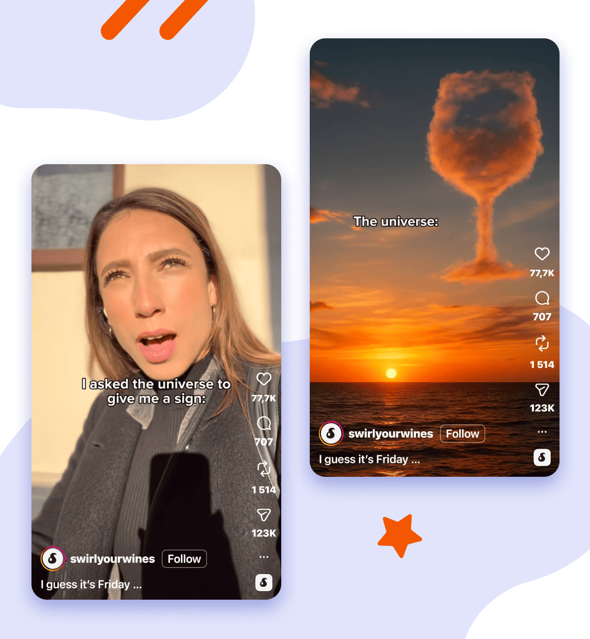 signs from universe reels