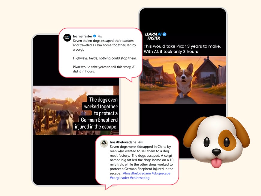 AI-generated viral dog escape case