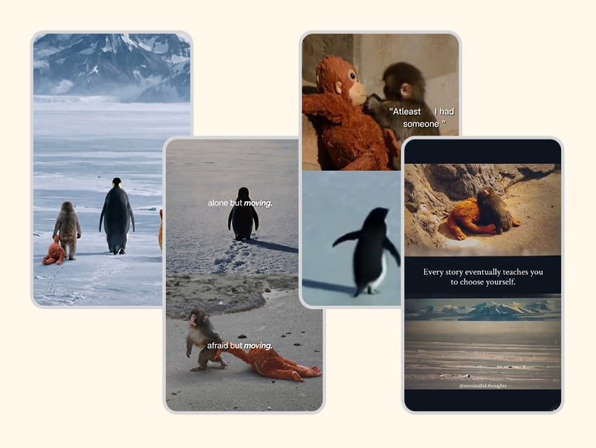 Penguin and Punch monkey remix case