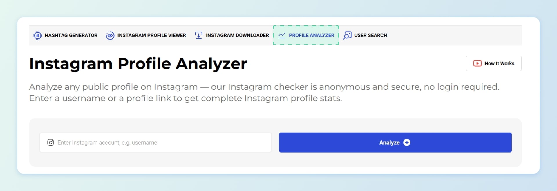 profile analyzer