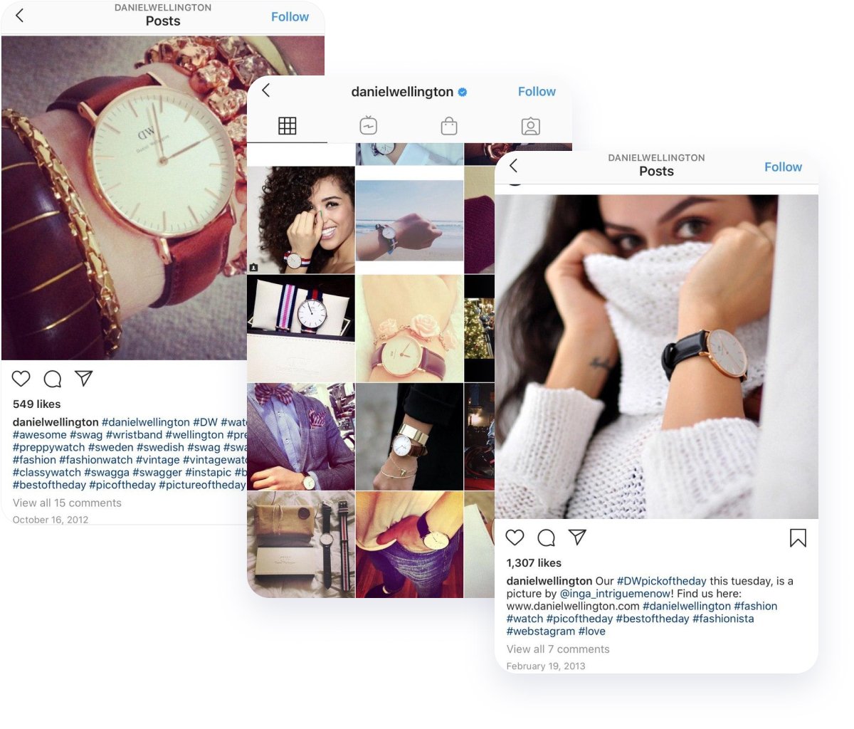 Daniel Wellington Instagram shop success