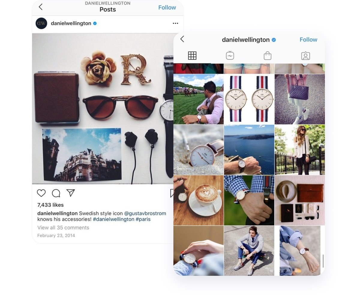 Daniel Wellington Instagram shop success