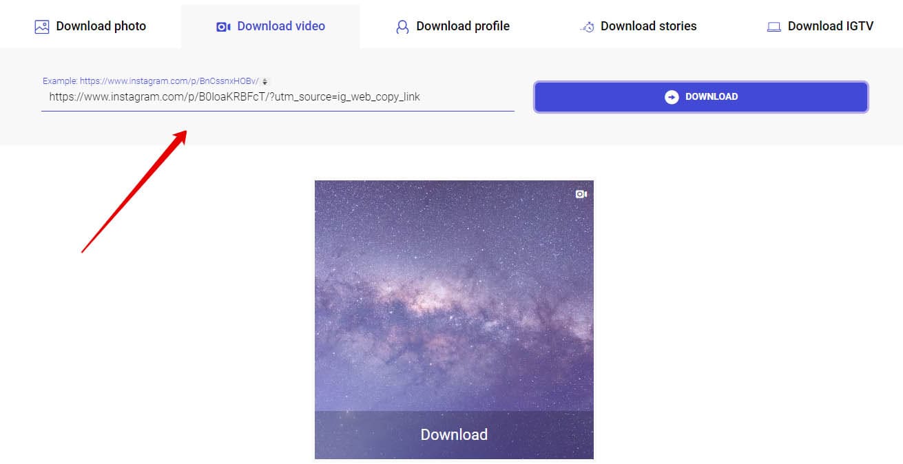 Web downloader screenshot