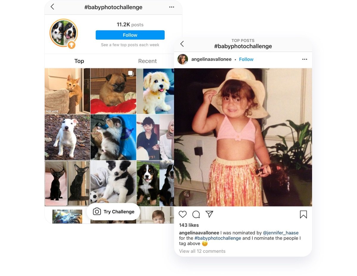 Instagrammers simply show their baby images