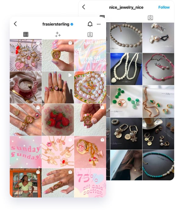 sell jewelry online on Instagram