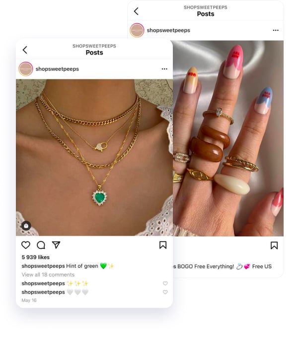 sell jewelry online Instagram
