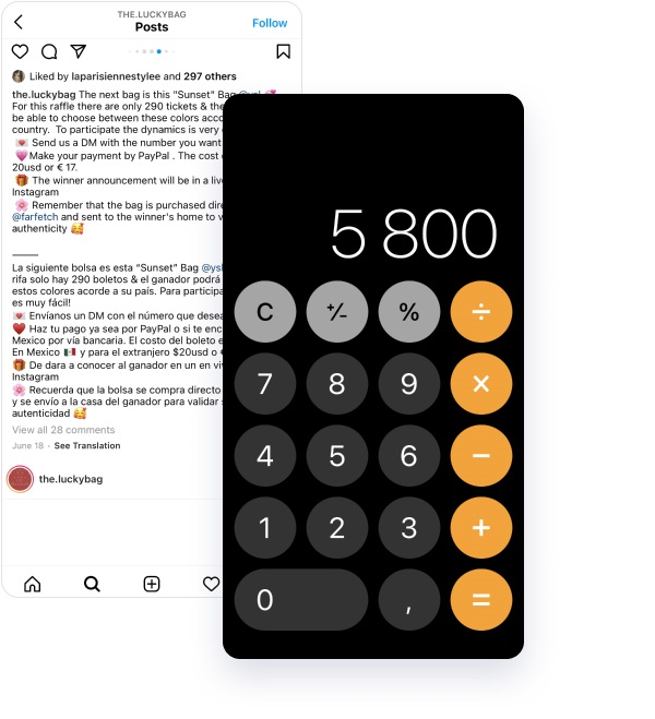 Instagram lottery idea