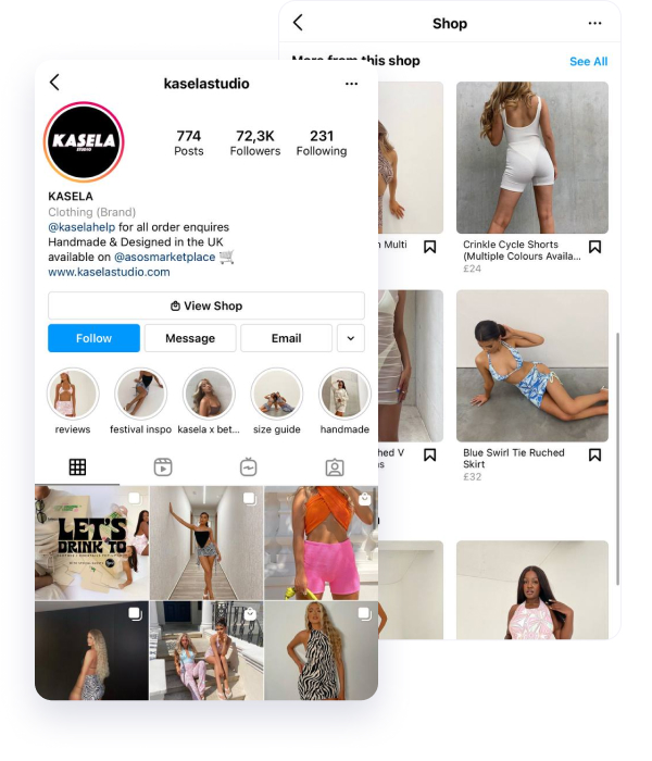 a business Instagram account