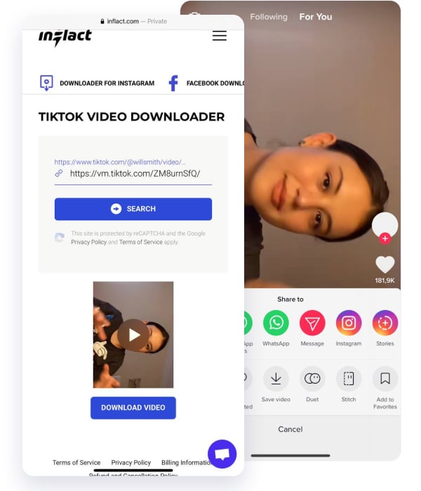 TikTok Downloader Inflact