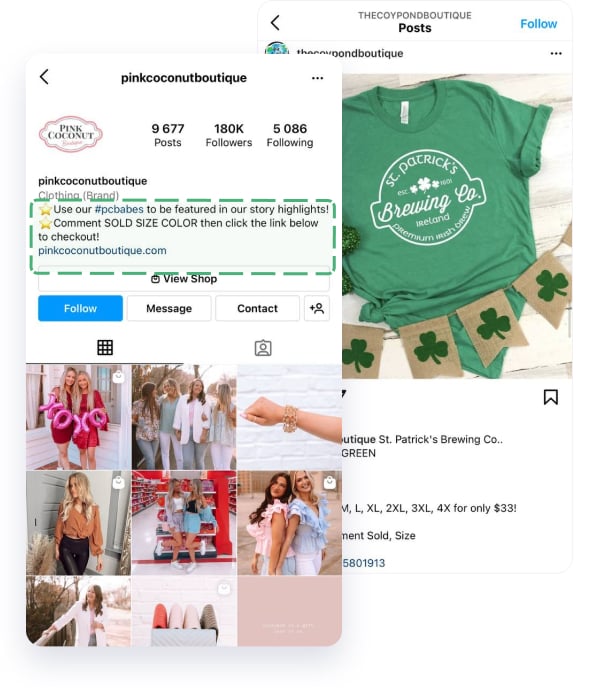 how to sell items on instagram without a website