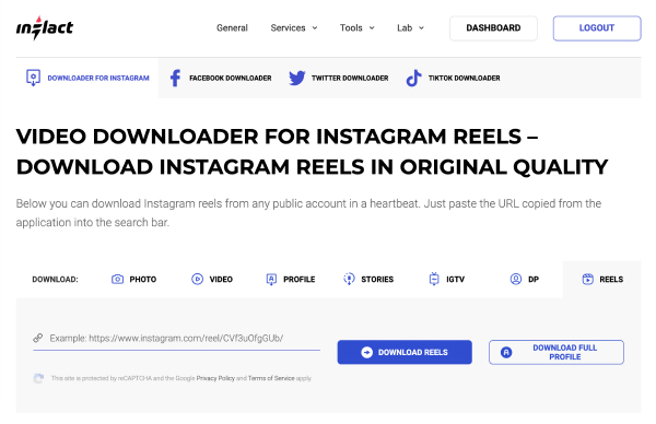 Instagram video downloader