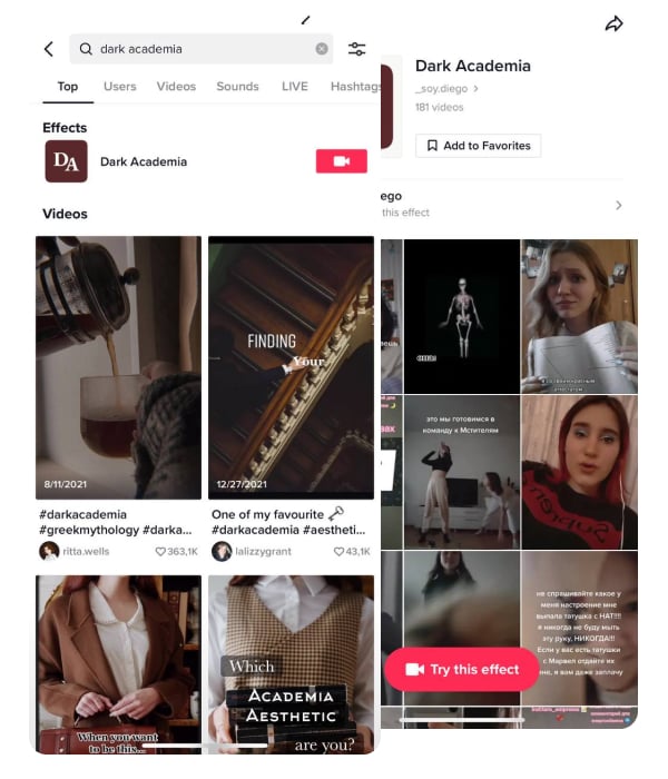 dark aesthetic trend tiktok