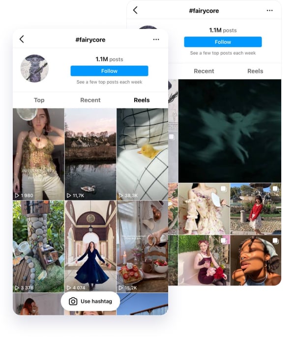 fairycore Instagram hashtag gallery