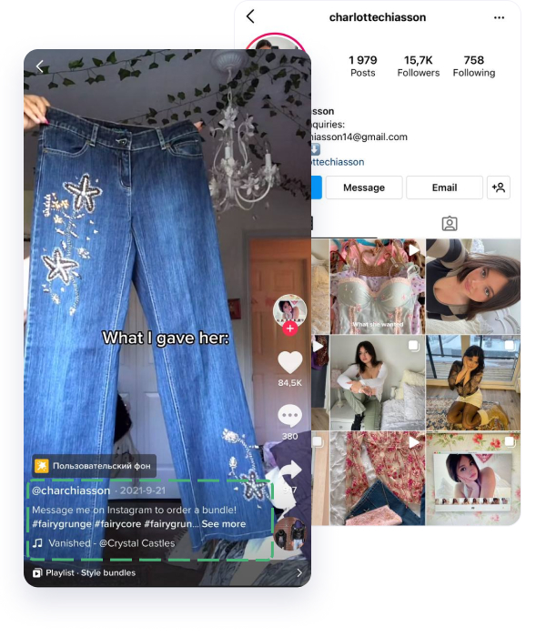 fairycore influencer instagram tiktok example