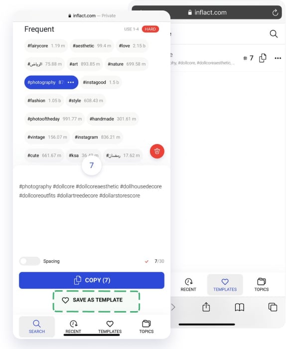 Instagram hashtags templates inflact hashtag generator