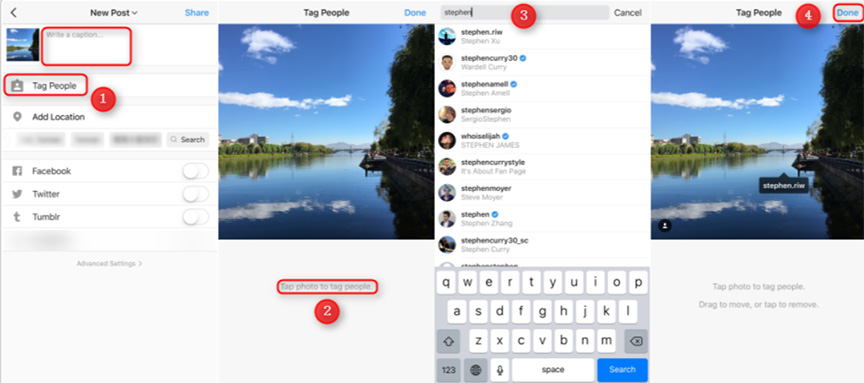 How to tag someone on Instagram screenshot