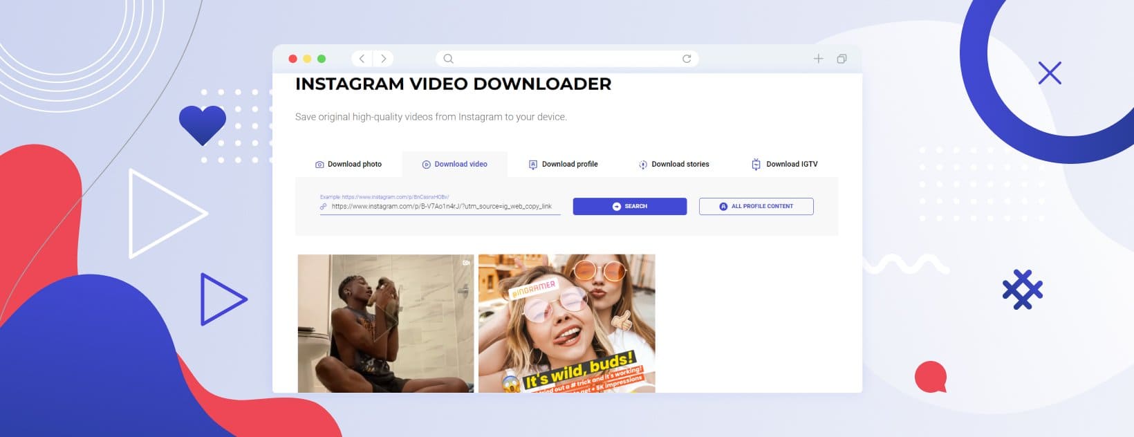 Save offline video online instagram