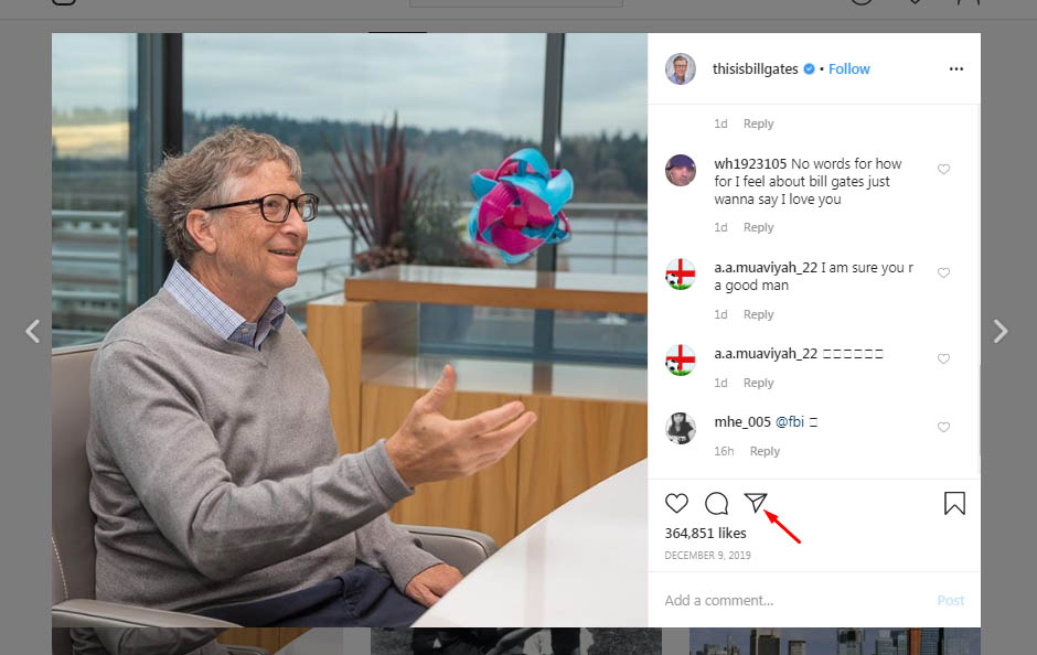 How to save content on Instagram share button screenshot