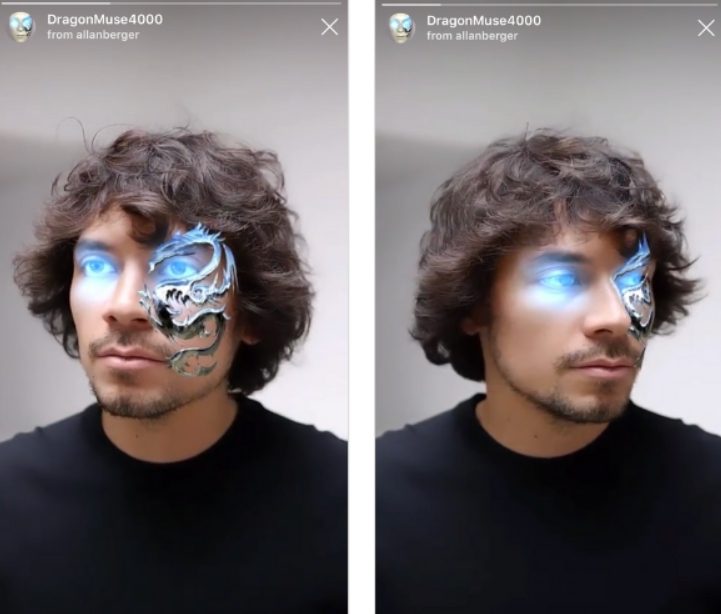 Fun AR Effects For Instagram Stories the dragon muse 4000