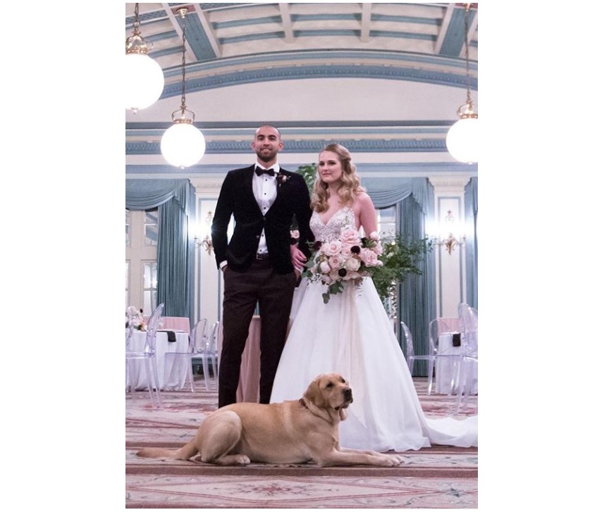 wedding a a dog