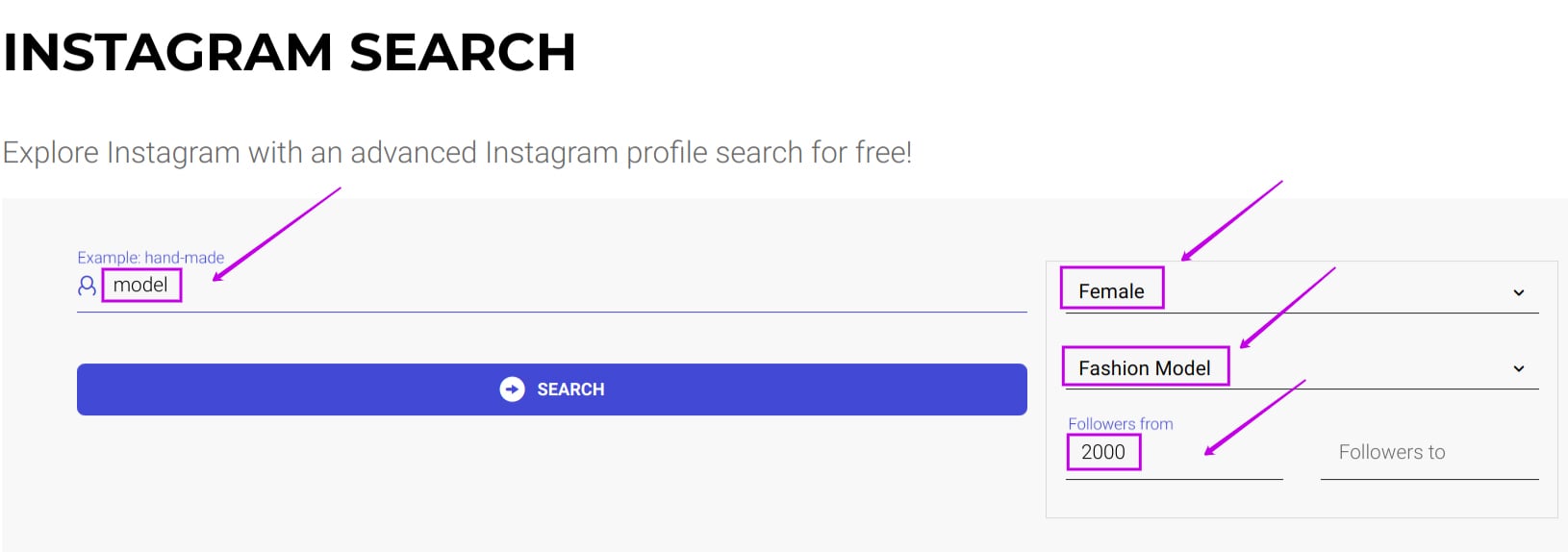 Instagram search by Instagram