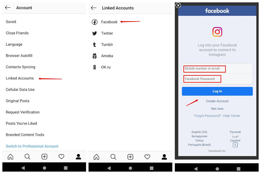 How to link Instagram to Facebook screenshot 1