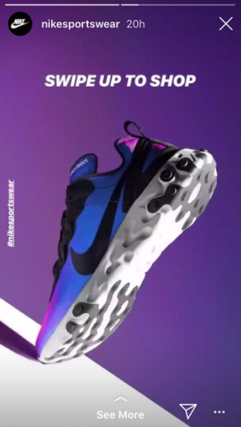 nike instagram story