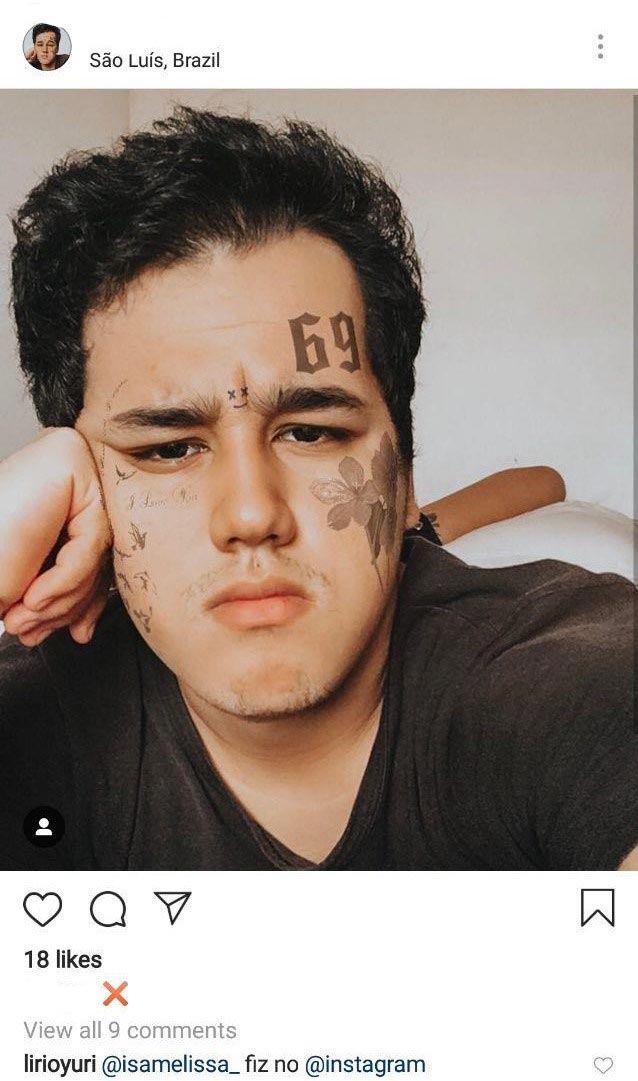 6ix9ine tatoo on guy