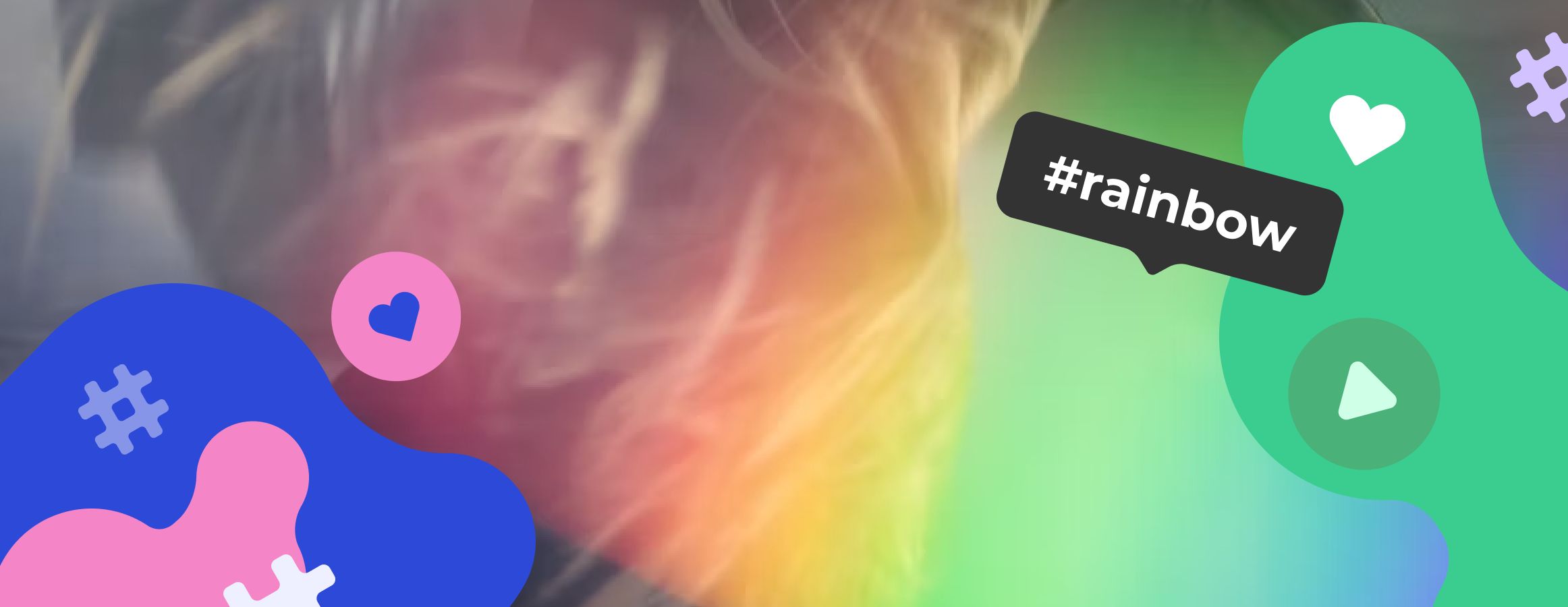 Rainbow hashtags