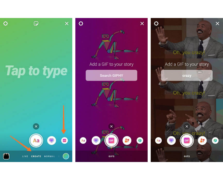 How to Add a GIF to an Instagram Story Using GIPHY